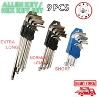 Ball Point Hex Key Set/Allen Key Set/Hex Key Set 9PCS
