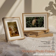 Wooden Picture Frame Wall Decor Photo Frame Home Decor Picture Holder With Stand Picture Frame a4/5R