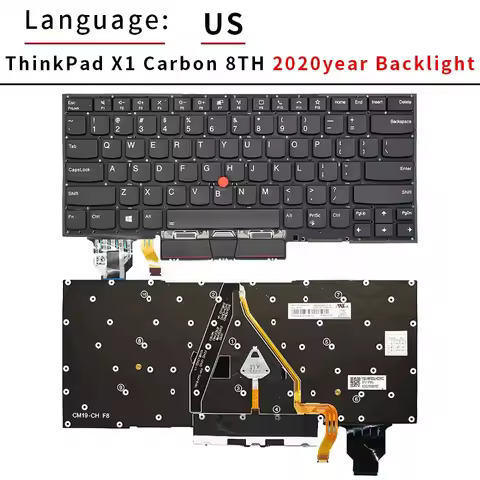 100% New oem keyboard Thinkpad X1 Carbon 8th Gen8 Gen 8 2020 SN20W73893 13PE55 Russian TI KR AR GK H