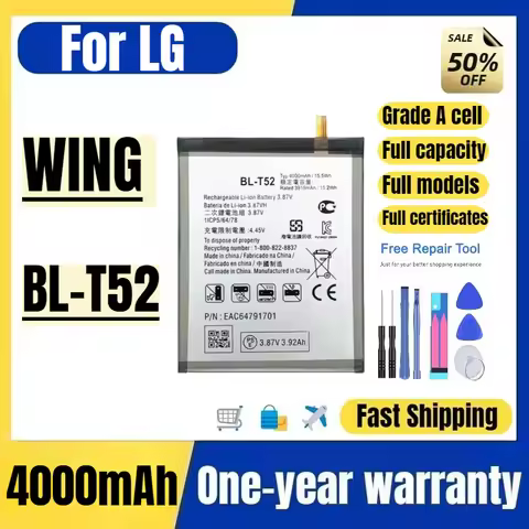BL-T52 for LG WING Mobile Phone Battery High Quality High Capacity Battery Replacement Bateria Grade