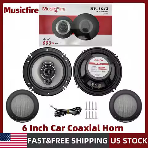 1 Pair 6 Inch Universal Car Coaxial Car Music Stereo Full Frequency High Fidelity 3-channel 320W Spe