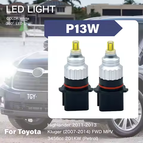 2Pcs/Set 360° 20W Car LED Light for Toyota Highlander Kluger Petrol P13W 12277 SH23W Automotive Fog 