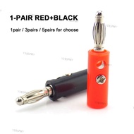 Banana Plug Connector 4CM (2pcs/1-pair red+black) for Speaker Wire Pin  B4SG