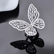 Luxury Elegant Butterfly Bold Statement Import Diamond Butterfly Ring Funky Cool Trendy Fashionable 