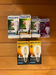 PHILIPS Tornado T2 小旋風慳電膽螺旋形 螺頭 節能燈泡 20W 6.5W 飛利浦 Energy Saving Lamp  迷你型 Mini Sunshine LED light bulb 4W E27