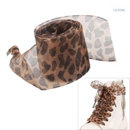 【CH】 Leopards Prints Ribbon Shoe Lace 140cm Long Adjustable Sheer Shoelaces for Adult