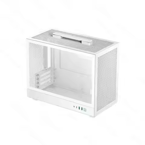 Compact CH160 ITX Case – Mesh Side & Handle, Versatile Support for Long GPU, ATX PSU & Type-C