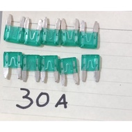 HIJAU Dx Mini Fuse Fuse Fuse Fuse Fuse Plug 30A Motorcycle Green