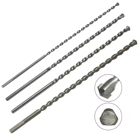 300mm Long Masonry Concrete Impact Drill Bit Triangle Shank 6 8 10 12 16mm Drilling Bits For Penetra