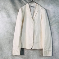 Authentic JIL SANDER White Linen Jacket | Luxury Minimalist Blazer | Size 34