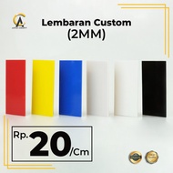Akrilik Lembaran Warna/Acrylic Lembaran Warna/Akrilik Custom Ukuran - Hitam Solid, 2mm