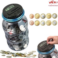 VALENTINE1 Coin Counter Digital LCD Display USD EURO GBP Gift Piggy Bank