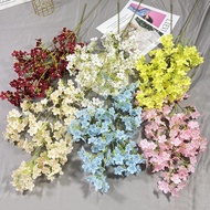 Single Stem Artificial Daphne Silk Flower, Rural Small Blooms, Wedding Backdrop, Hotel Table Floral 