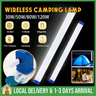 30W 50W 80W 120W Rechargeable USB Led Light Emergency Light Tube Portable Camping Lamp Outdoor Lighting Night Lampu Bateri