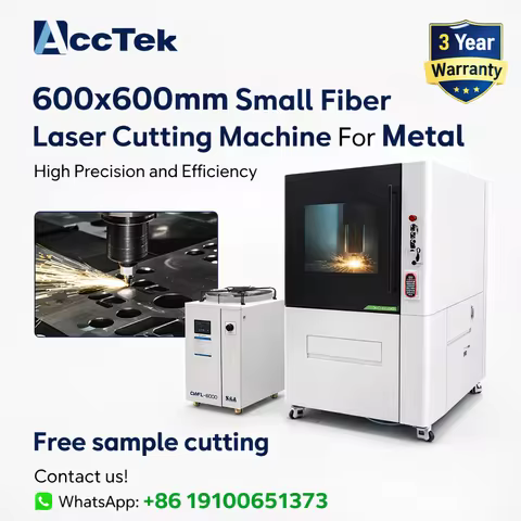 ACCTEK New 3-Axis CNC Automatic Fiber Laser Cutting Machine 6060 Size 1500w 2000w CNC Steel Metal Je