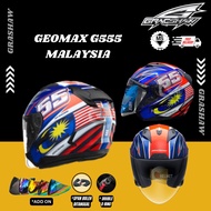 GRACSHAW GEOMAX G555 MALAYSIA HELMET DOUBLE VISOR (GRACSHAW HELMET GEOMAX G555 MALAYSIA OPEN FACE)