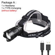 Asafee 3000LM 3608 XHP360 LED Super Bright Outdoor Headlight Retractable Zoom Use 3*18650 Battery 4