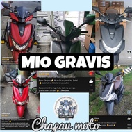 MIO GRAVIS R25 BRACKET SIDE MIRROR AND VISOR SET