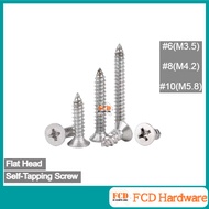 FLAT HEAD SCREW / SELF TAPPING SCREW / M3.5 / M4.2 / M5.8 SCREW (Plastic/Concrete/Wall)