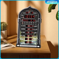 [Ahagexa] Azan Clock Mosque Prayer Clock Music Playing Calendar LED Prayer Clock