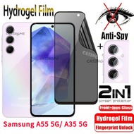 Samsung A35 A55 5G Soft Privacy Hydrogel Film Anti-Spy Full Cover Screen Protector Anti Peek Privacy