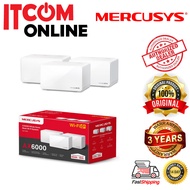 MERCUSYS WIFI 6 DUALBAND AX6000 GIGABIT MESH ROUTER (HALO H90X 2-PACK)