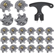 Cozypower 31 Pcs Golf Spikes Set Includes 30 Pcs Golf Cleats Replacement Black Golf Cleats Spanner M