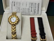 法國 麗娜蓮姿 NINA RICCI  花朵造型鍊帶 三款錶帶手錶 古董錶 瑞士製