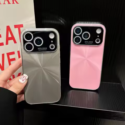 Luxury Glossy Aurora Laser Phone Case for iPhone 17 Air 16 15 14 Plus 13 12 Pro Max 11 Creative Lens