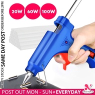 《 𝟭𝟬𝟬𝗪 》 Art Portable Hot Glue Gun 20 60 W Watt Electric Plastic Aluminum DIY Tool Gam Lebur Panas E