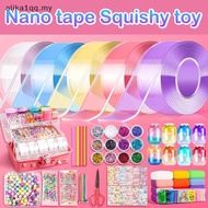 alika1qq DIY Craft Pinch Toy Making Blowable Bubble Tape Non-marking Double-sided Adhesive Reusable 