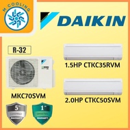 DAIKIN MULTI-SPLIT AIR COND INVERTER [OUTDOOR MKC70SVM 3.0HP] + [INDOOR 1.5 HP CTKC35 + 2.0HP CTKC50]