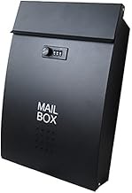 Post Mailbox, Dial-type, Letter Matching, 3-Digit Settings, Can Hold A4 Paper, Size: W10.2 x H15.2 x