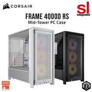 Corsair FRAME 4000D RS Series Modular Mid-Tower PC Case - Black / White