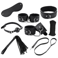 Tasty Night Sexual Abuse Tools Sm Adult Sex Toys For Woman Leather BDSM Training Bondage Set 11 Piec