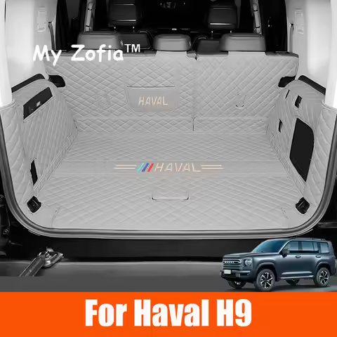 For Haval H9 2024 2025 2026 MKII Five seats Car Trunk Protection PU Leather Mat Waterproof Cargo Lin