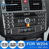 Carbon Fiber for Mercedes Benz W204 2007-2010 Accessories Interior Trim AC CD Control Panel Trim Stickers Decoration