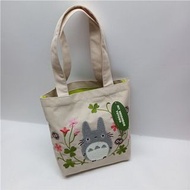 日本 龍貓 Totoro 米白色 繡花圖案 燈芯絨  單肩包 手提袋 購物袋  （需訂購）
