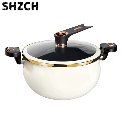 Large Cast Iron Soup Pot Non-Stick Medical Stone Micro Pressure Cooker Gas Stove