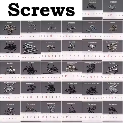 Screws Replacement For PS2 PS3 PS4 Pro PS5 XBOX 360 XBOX ONE PSP1000 2000 3000 3DS XL SNES NDSL SWIT