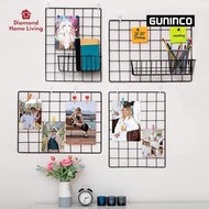 HIJANG Hiasan Dinding Putih Grid Wire Wall Mesh DIY Frame Vintage - HIJANG BLACK