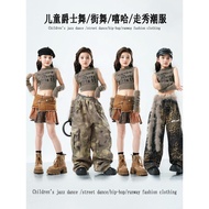 Children's Jazz Dance Costume Street Style Girl Group Outfit Crop Top jazz Street Dance Performance 