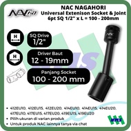 Universal Extenison Joint 1/2" Socket L = 100 - 200mm NAC NAGAHORI 6pt SQ Drive 12mm 14mm 17mm 19mm 