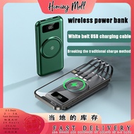 Bank kuasa wayarles dengan kabel terbina dalam80000mAh wireless power bank Mobile phone power supply