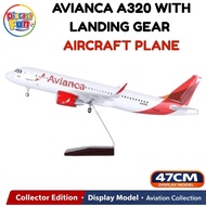 *𝙁𝙍𝙀𝙀 𝙆𝙀𝙔𝘾𝙃𝘼𝙄𝙉*1:80 47cm Avianca Airlines Airbus A320 Diecast Airplane Model with Landing Gear Displ