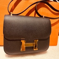 Hermes Mini Constance 18 黑色  Epsom 89 NOIR玫瑰金