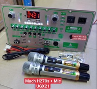 Mạch Loa Kéo DSP REVERB H270s + MIC KHÔNG DÂY CAO CẤP - ÂM THANH CỰC HAY - THÙNG BASS 4 TẤC ĐÔI 5 TẤ