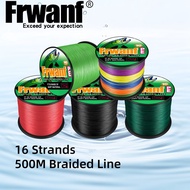 Frwanf 16 Strands 500M PE Line Braided Fishing Line X16 Braids Dark Color Fishing Accessories Tackle