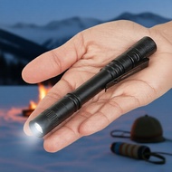 Mini Pen-Clip LED Flashlight in White/Red/395nm UV, Requires 1 AA Battery (Not Included) Lampu Suluh
