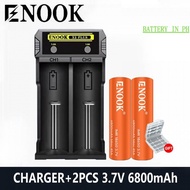 Original Enook Orange 18650 6800mAh 45A 3.7v Rechargeable battery lithium ion battery